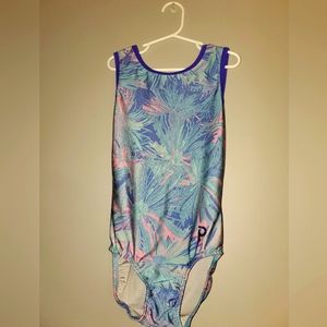Gently used Plum practice wear leo axs blue and purple